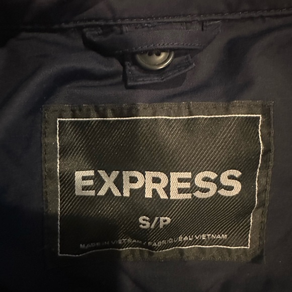 Express Women Long Sleeve Pockets Windbreaker Jacket Black Size Small Navy - Picture 3 of 5